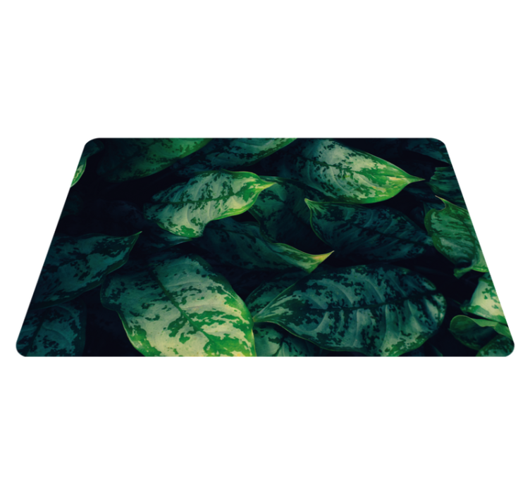 Vibrant Green Leaves nature vinyl carpet - TenStickers