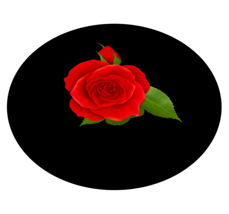 Red Rose Delight floral vinyl carpet - TenStickers