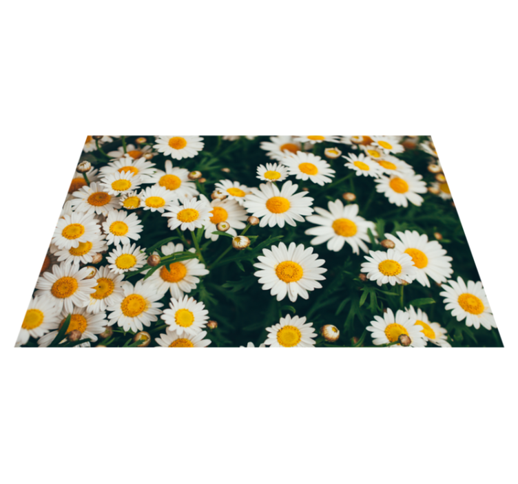 Daisy Flower Illustration floral vinyl carpet - TenStickers