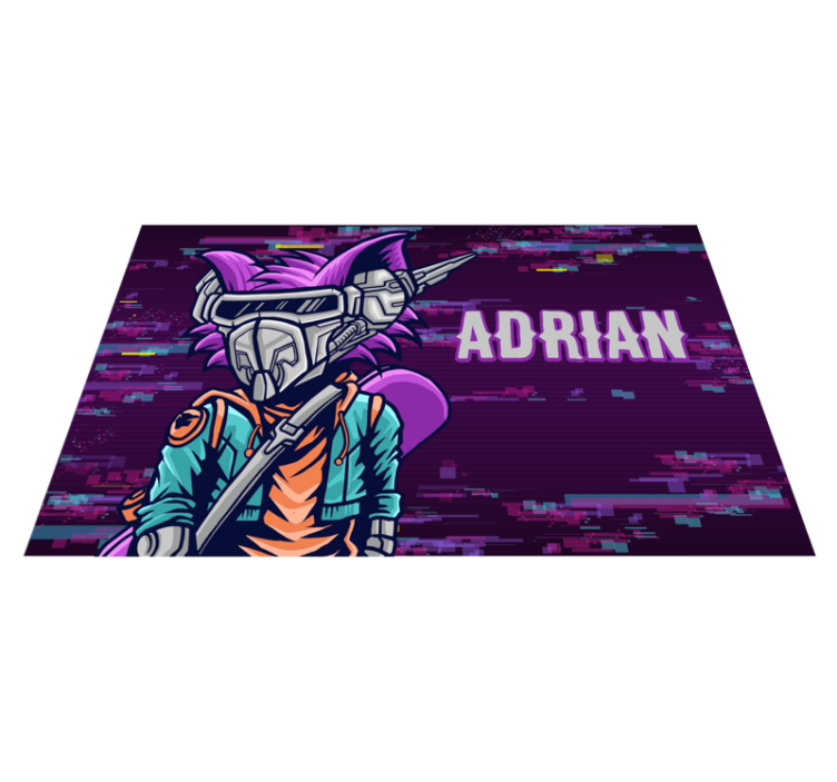 Custom futuristic character teen vinyl carpet - TenStickers