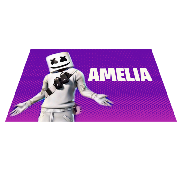 DJ figure with name teen vinyl carpet - TenStickers