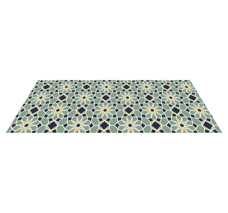 Mosaic vinyl carpet with elegant geometric design - TenStickers