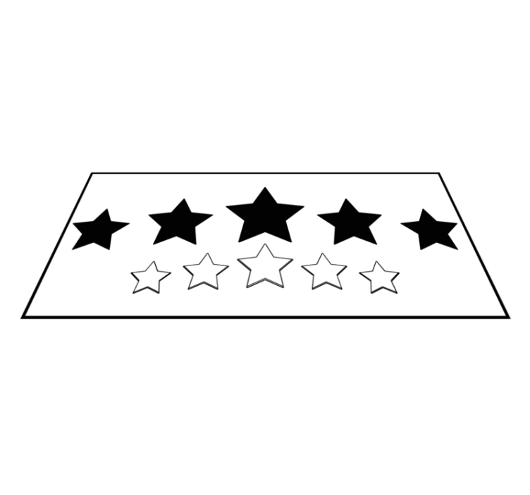 White and black motif star vinyl carpet - TenStickers