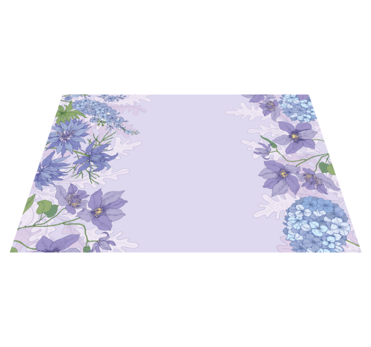 Lavender bloom embellishments floral vinyl carpet - TenStickers