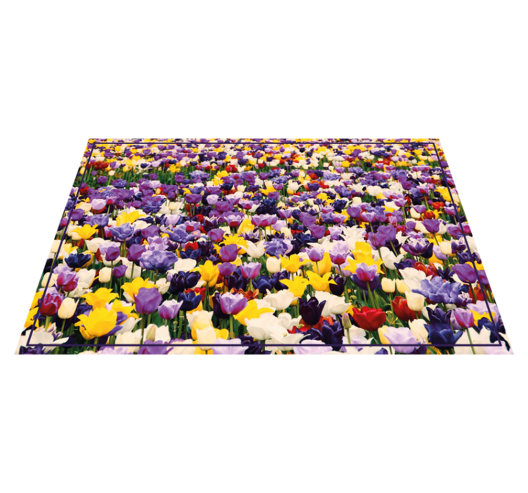 Colorful realistic explosion floral vinyl carpet - TenStickers