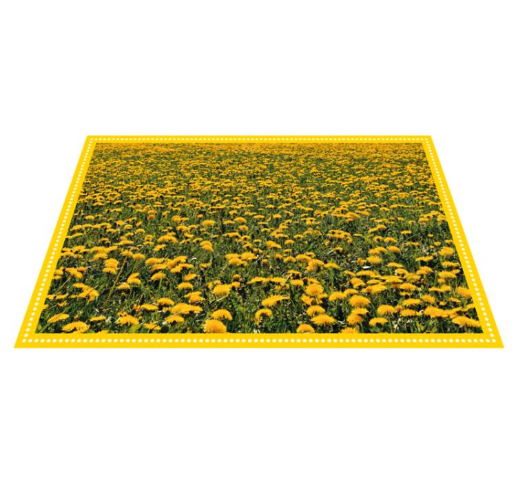 Sunflower field floral vinyl carpet - TenStickers