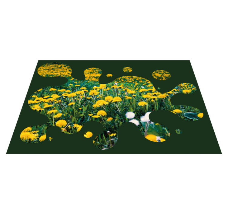 Dandelion Field floral vinyl carpet - TenStickers