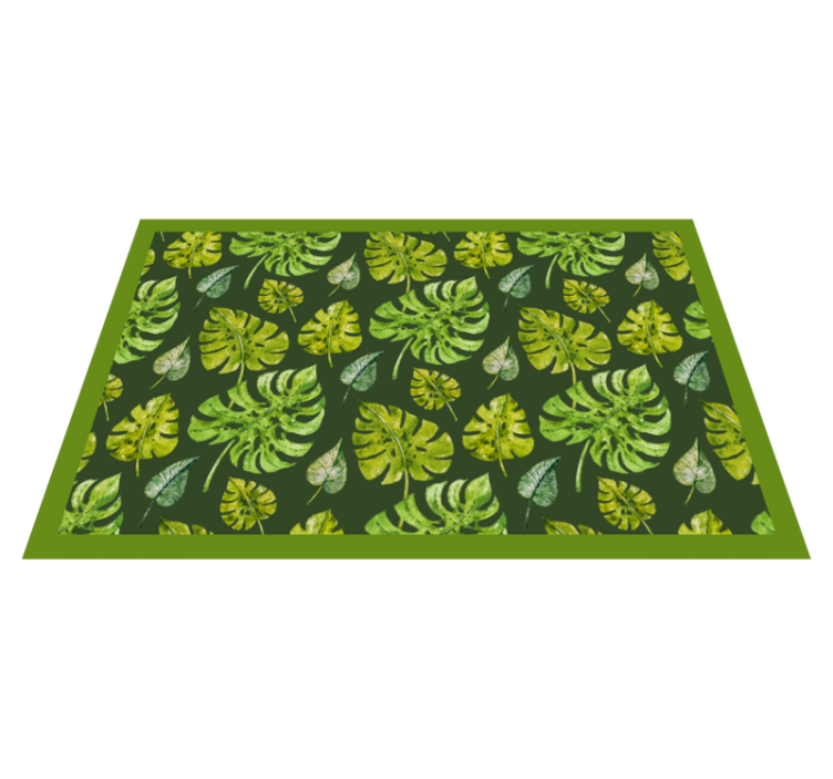 Tropical Leaf Elements nature vinyl carpet - TenStickers