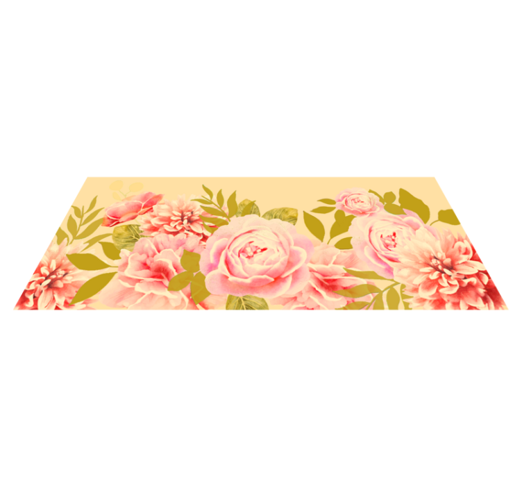 Flourishing Botanical Grace floral vinyl carpet - TenStickers