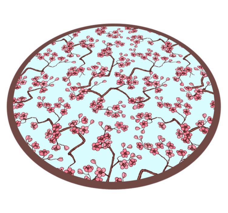 Cherry Blossom Pattern floral vinyl carpet - TenStickers