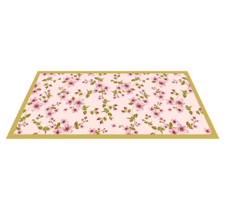 Floral Blossom Emblem floral vinyl carpet - TenStickers