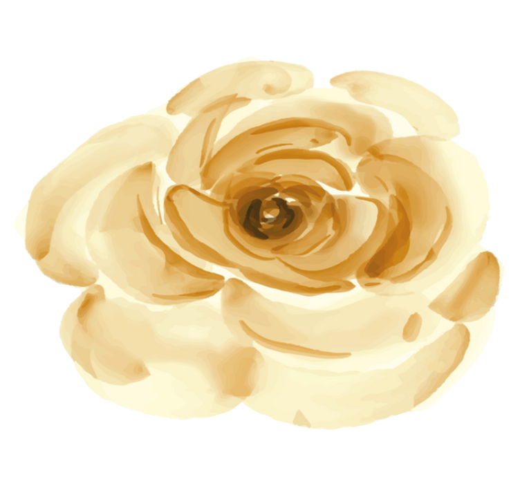 Soft beige rose floral vinyl carpet - TenStickers