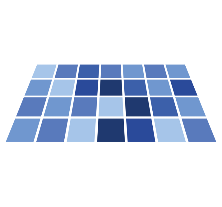 Blue grid pattern bathroom vinyl carpet - TenStickers