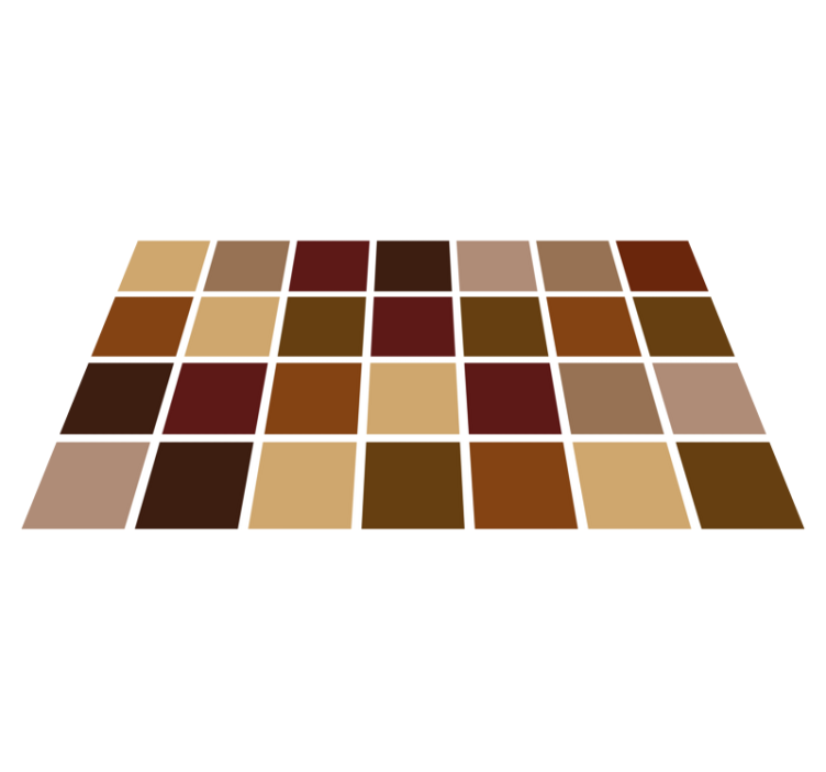 Warm colour blocks bathroom vinyl carpet - TenStickers