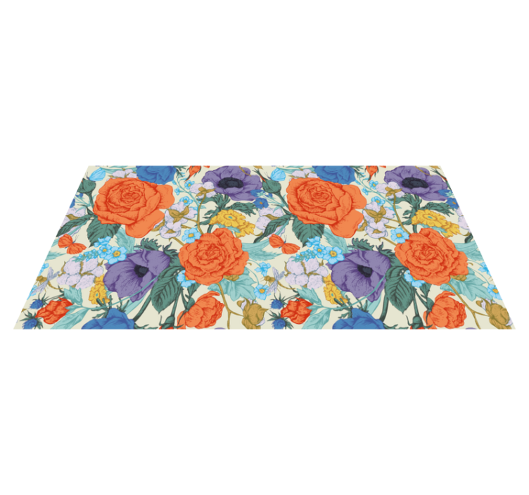 Lively Botanical Arrangement floral vinyl carpet - TenStickers