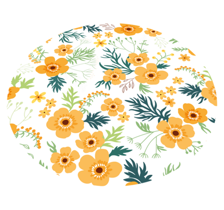 Floral bouquet pattern floral vinyl carpet - TenStickers