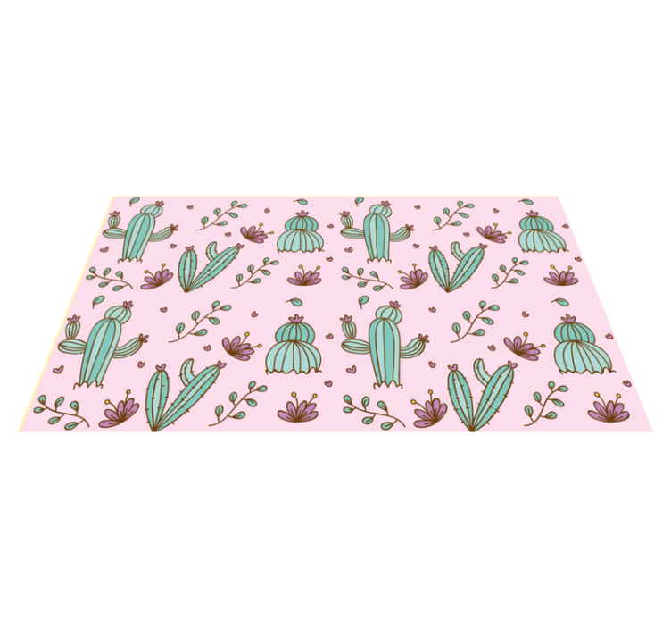 Floral vinyl carpet cactus floral design - TenStickers