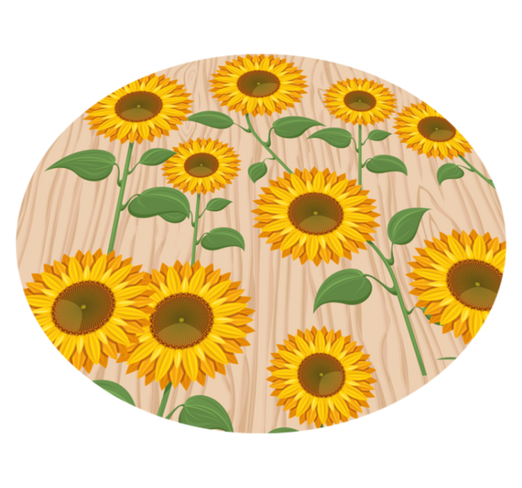 Sunflower bouquet floral vinyl carpet - TenStickers