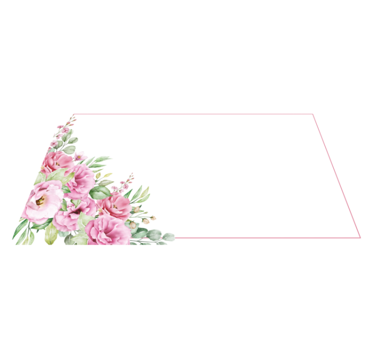 Pink elegant arrangement floral vinyl carpet - TenStickers