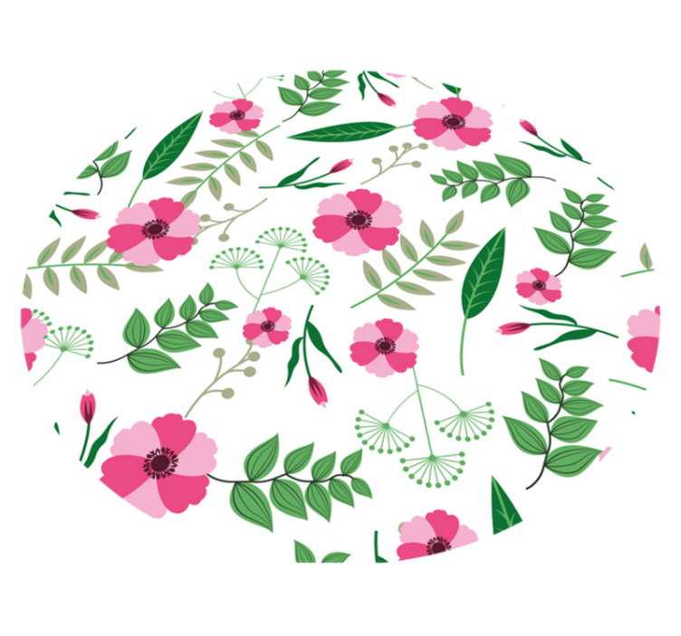 Delightful Floral Motif floral vinyl carpet - TenStickers