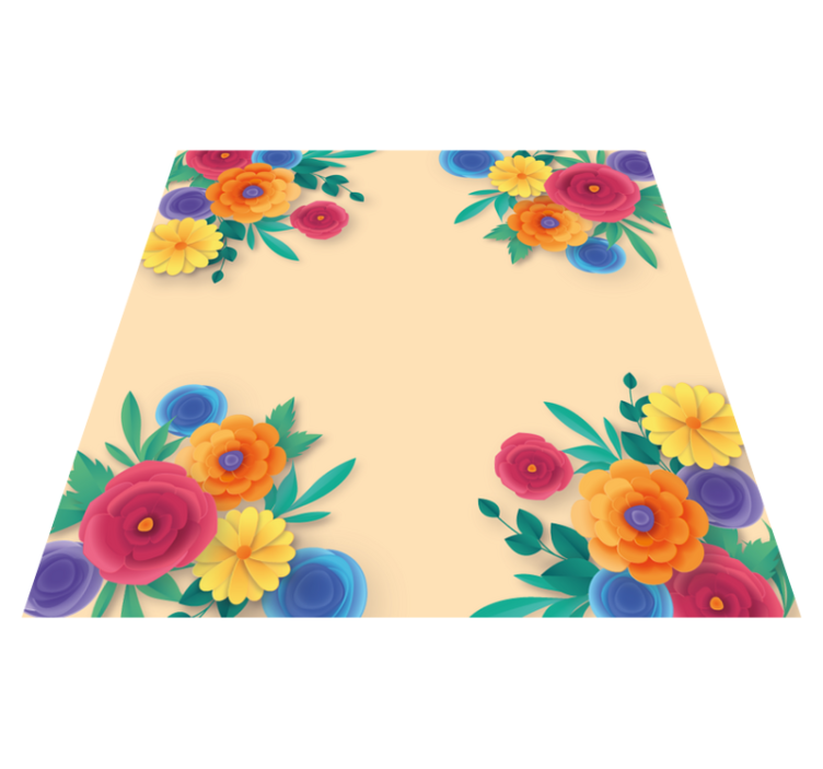 Lively blossom floral vinyl carpet - TenStickers
