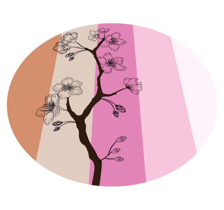 Cherry Blossom Elegance floral vinyl carpet - TenStickers