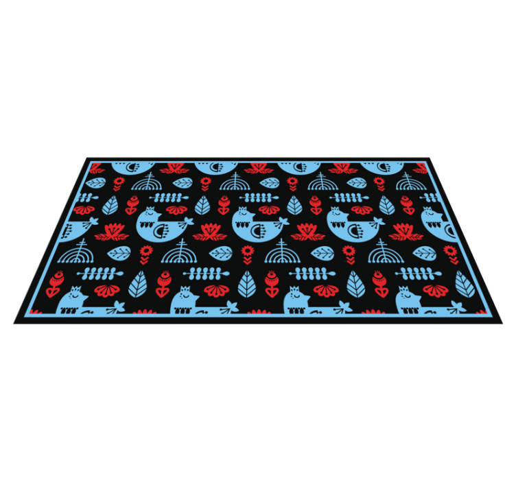 Colorful folk patterns animal vinyl carpet - TenStickers