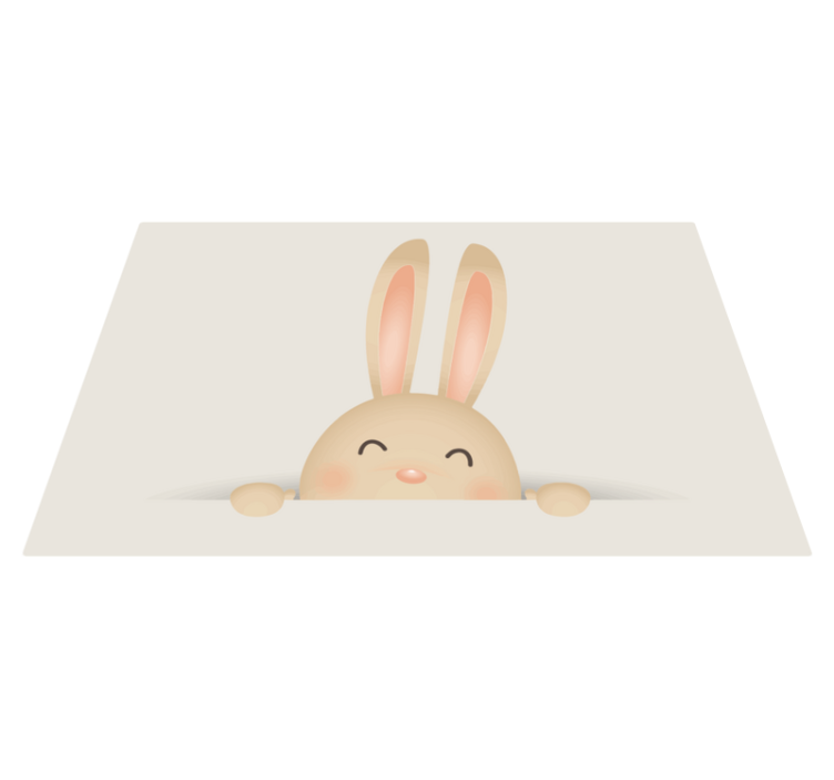 Happy Bunny Face kids vinyl carpet - TenStickers