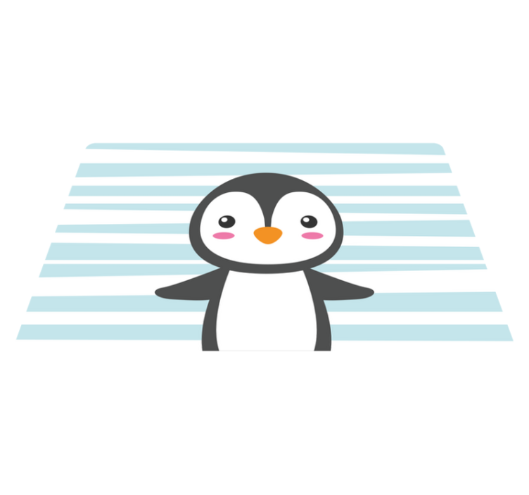Cute Penguin Design nursery vinyl carpet - TenStickers