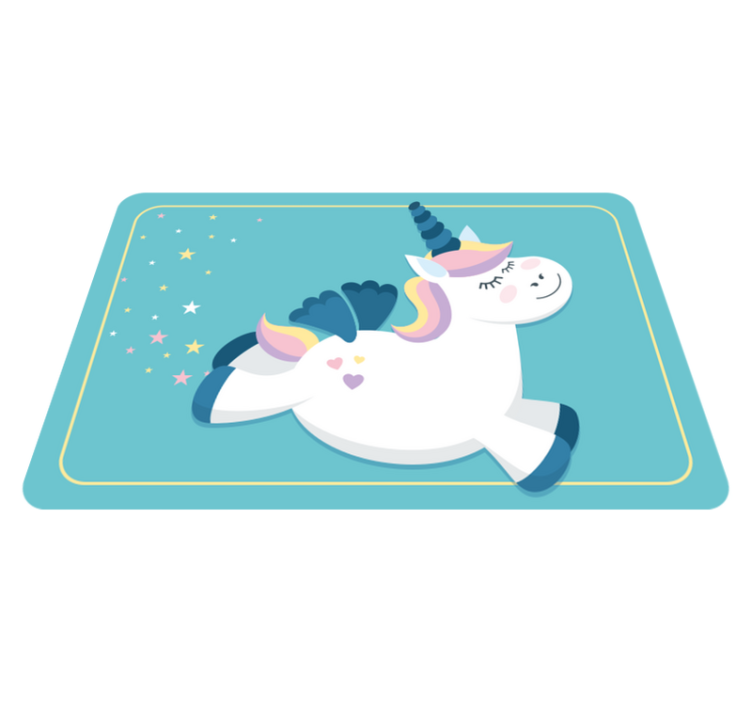 Cute Unicorn Gallop kids vinyl carpet - TenStickers