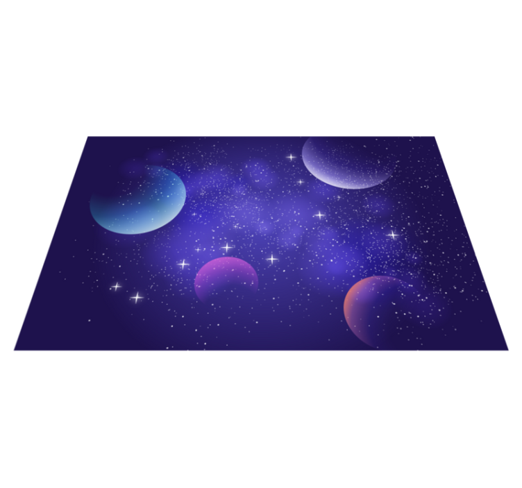 COSMIC SPACE SCENE star vinyl carpet - TenStickers