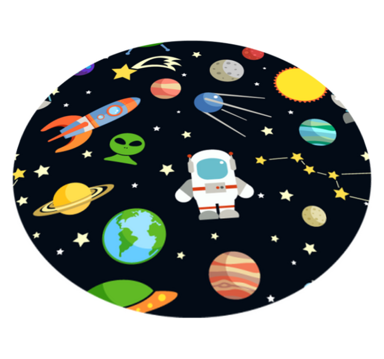 Cosmic discovery design star vinyl carpet - TenStickers