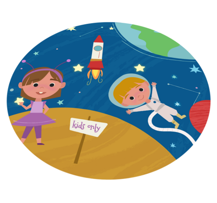 Space Adventure Fun game vinyl carpet - TenStickers