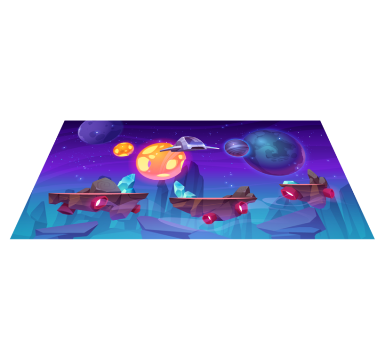 Intergalactic adventure kids vinyl carpet - TenStickers