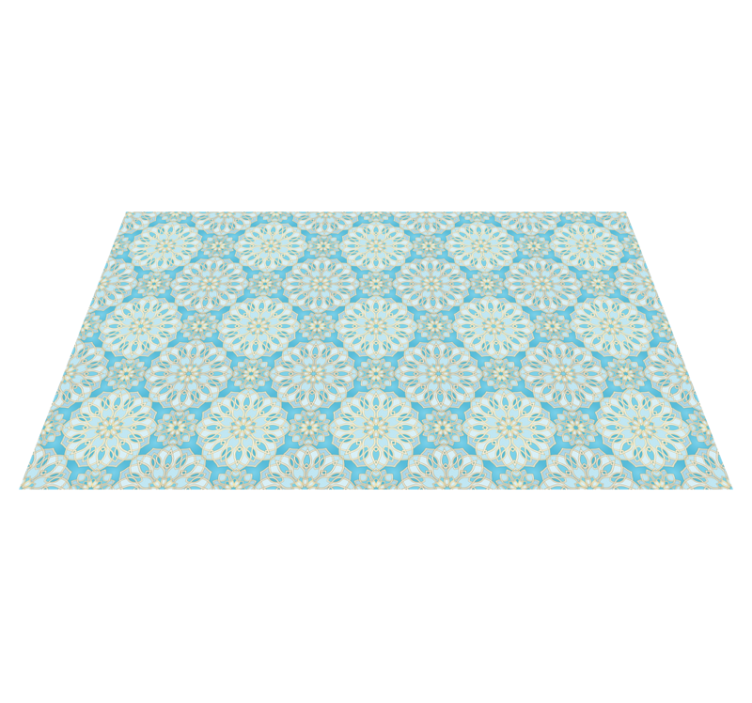 Intricate floral patterns tile vinyl carpet - TenStickers