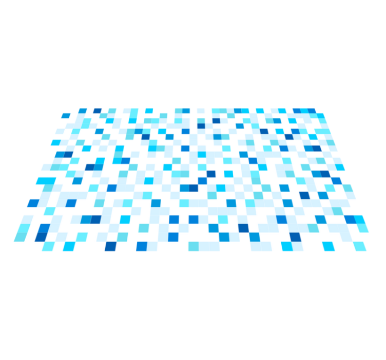 Blue Mosaic Motif tile vinyl carpet - TenStickers