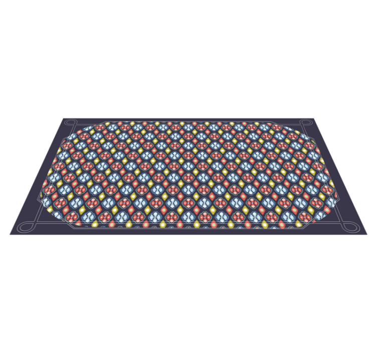 Colorful mosaic composition entrance hall vinyl carpet - TenStickers