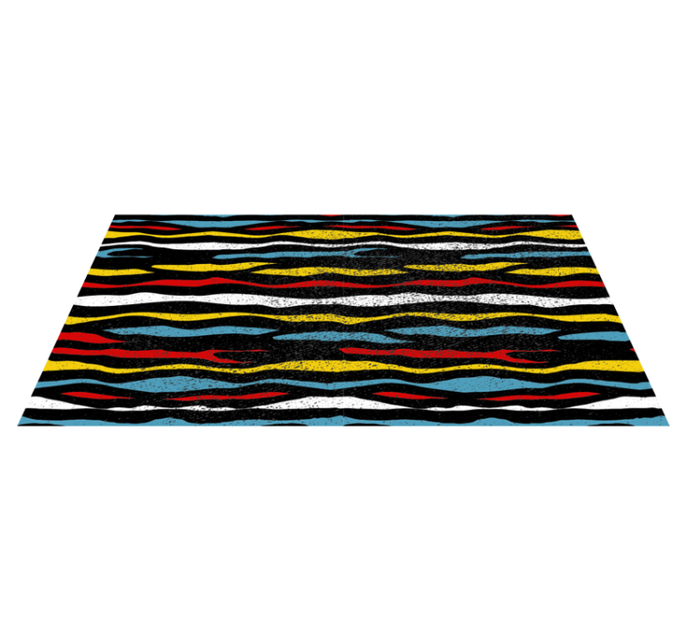 Colorful wavy design striped vinyl carpet - TenStickers