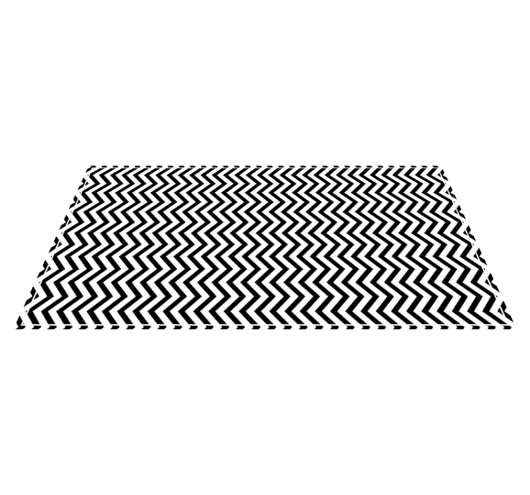 Chevron black and white geometric vinyl carpet - TenStickers
