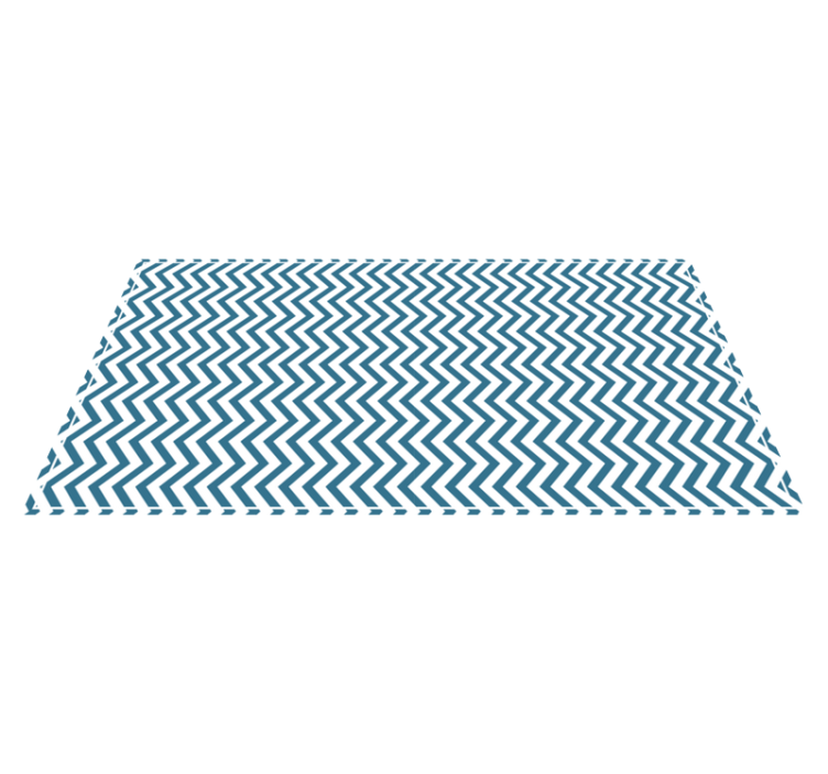 Blue and white chevron style striped vinyl carpet - TenStickers