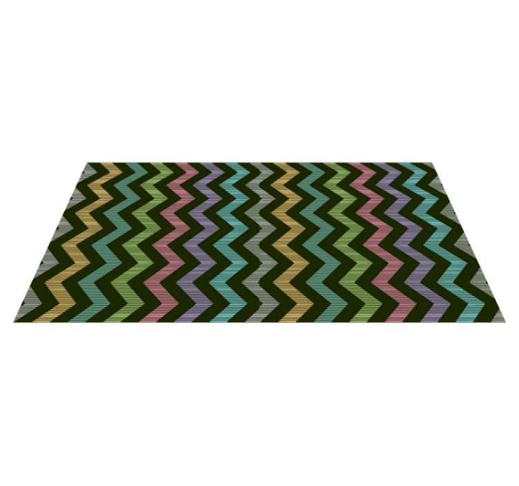 Colorful Zigzag Pattern striped vinyl carpet - TenStickers