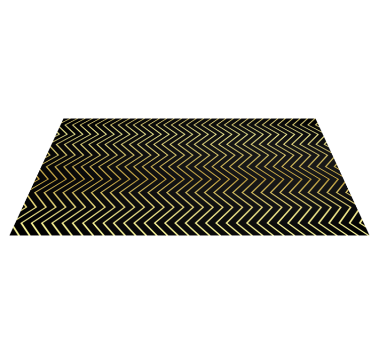 Chevron golden motif geometric vinyl carpet - TenStickers