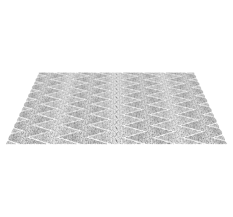 Triangle black waves nordic vinyl carpet - TenStickers