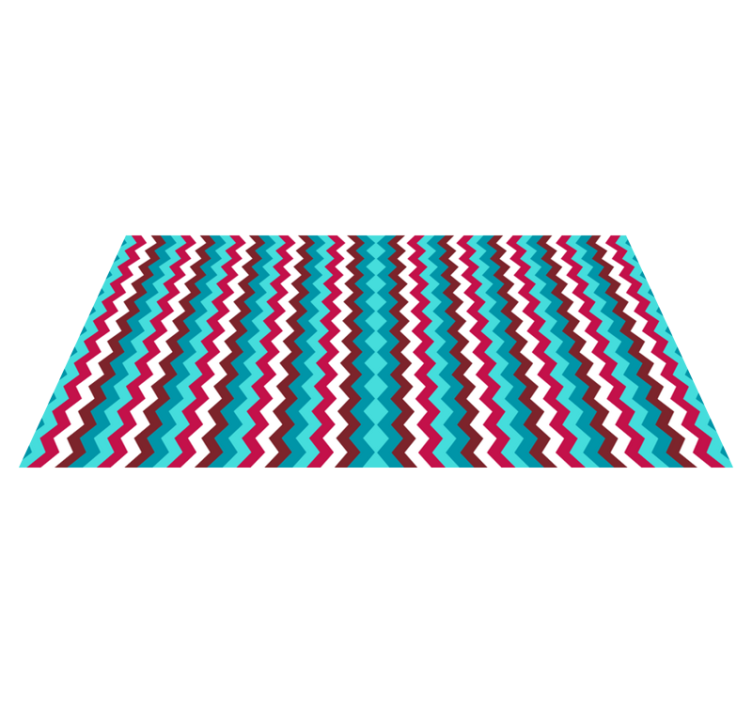 Zigzag Wave Pattern geometric vinyl carpet - TenStickers
