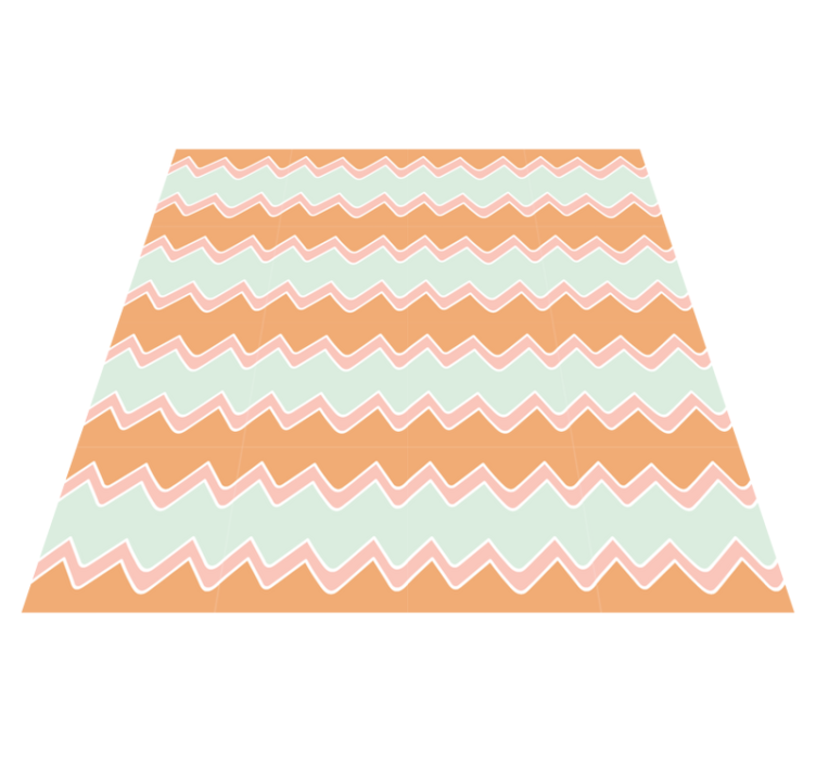 Beige and blue zigzag pattern geometric vinyl carpet - TenStickers