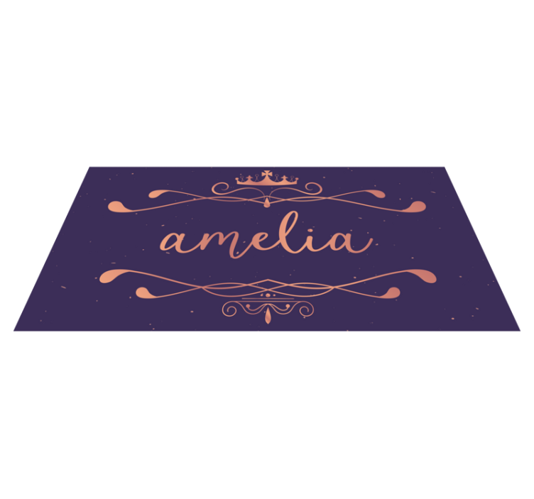 Personalized Name Mat custom vinyl carpet - TenStickers