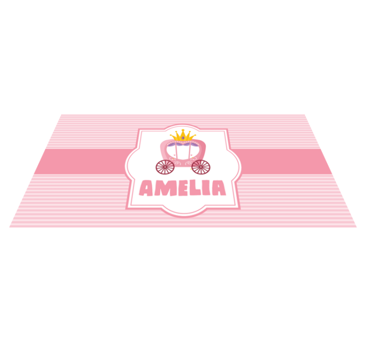 Custom princess carriage kids vinyl carpet - TenStickers