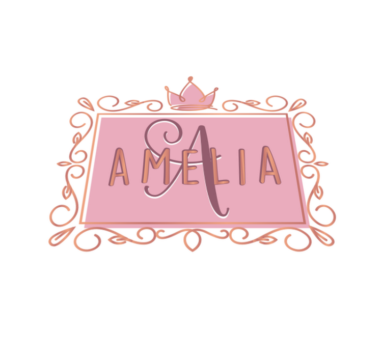 Personalized princess crown kids vinyl carpet - TenStickers