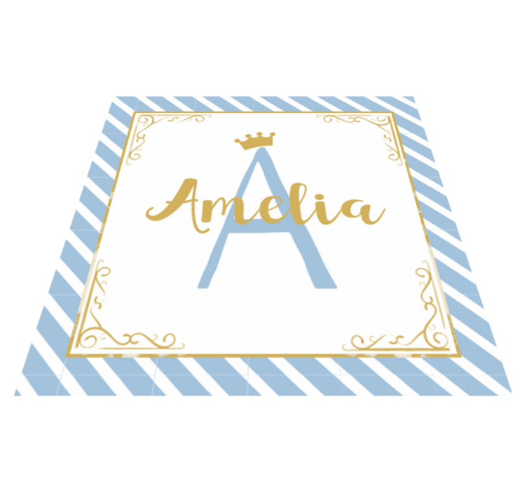 Name Initial Style custom vinyl carpet - TenStickers