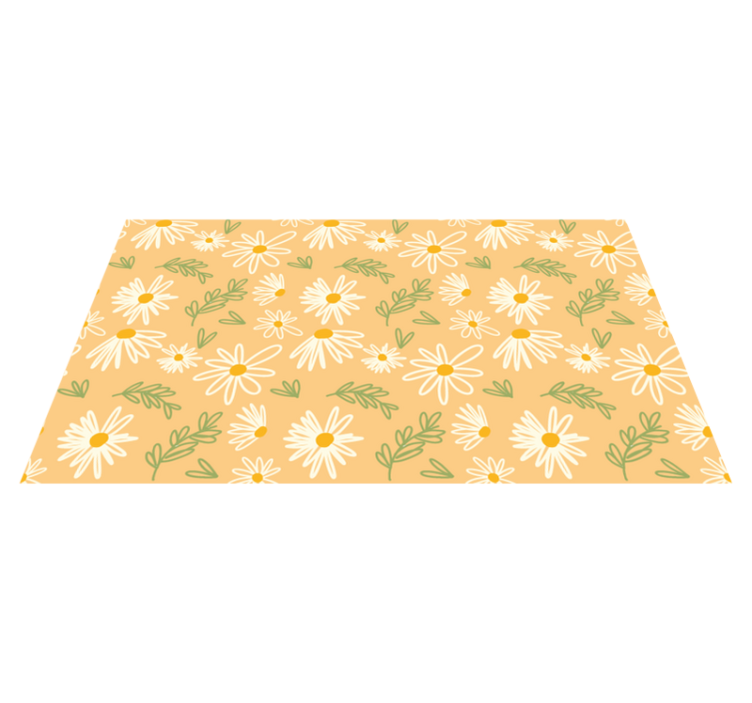 Cheerful Daisy Pattern floral vinyl carpet - TenStickers